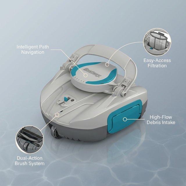 AquaSentinel Pro Robotic Pool Vacuum — Lifestyle